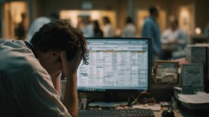 A doctor is struggling with ehr software development, and administrative desk work.