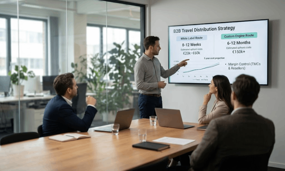 B2B Flight Booking Engine Development: Custom vs. White Label Solutions